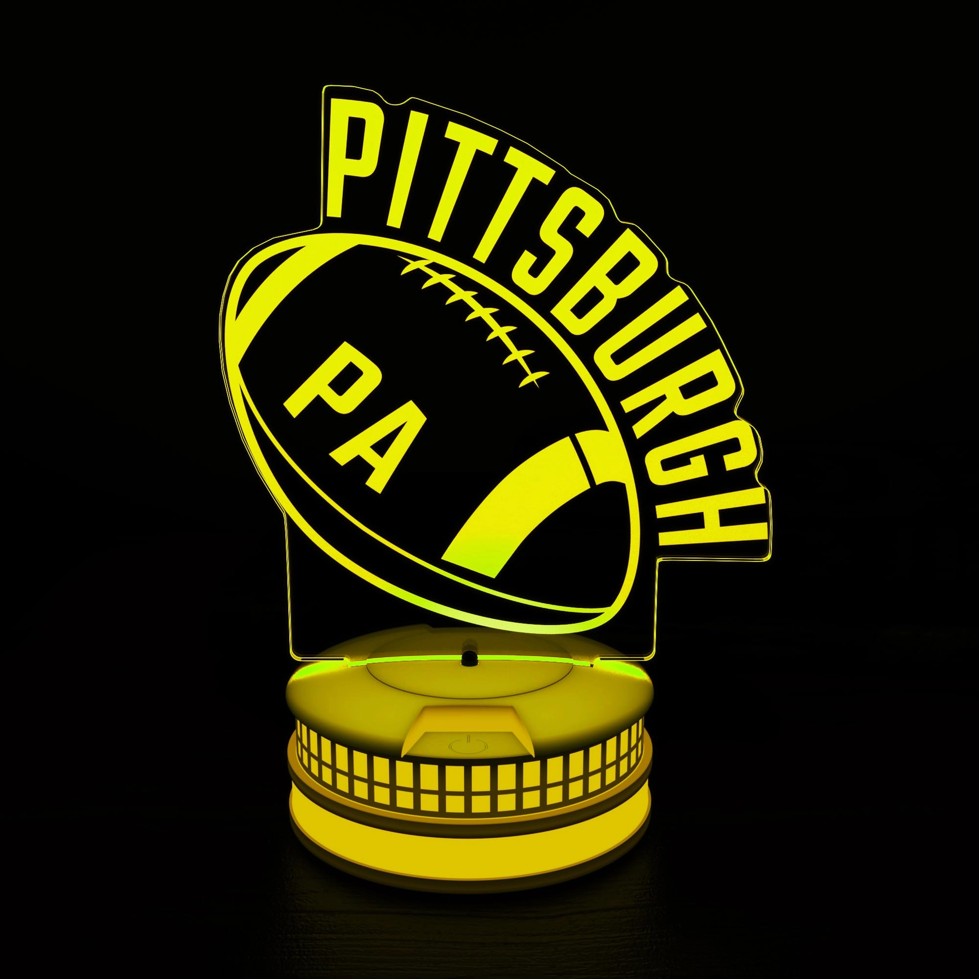 clorurbanlive 3D Football Pittsburgh Night Light - USB Multicoloured