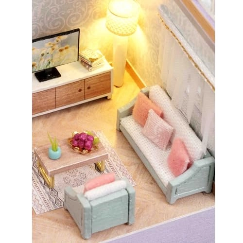 DIY Miniature Dollhouse Kit - Happy Manor 1:100