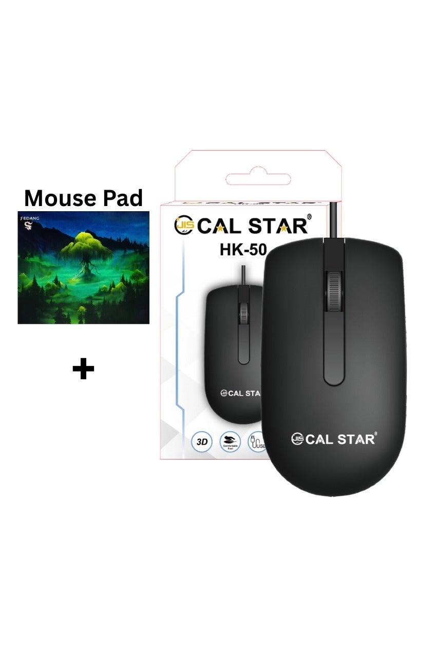 Cal Star HK-50 Wired Ergonomic Office Mouse - Wired
