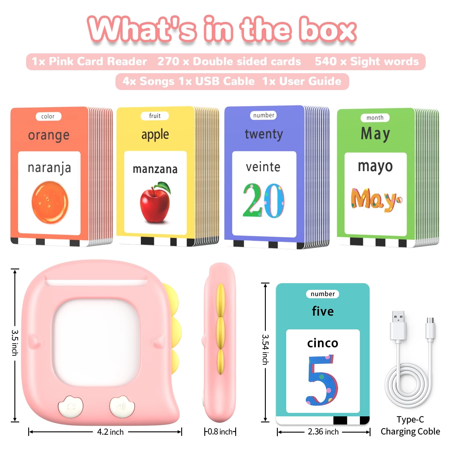Talking Flash Cards - 2-6 280 pieces