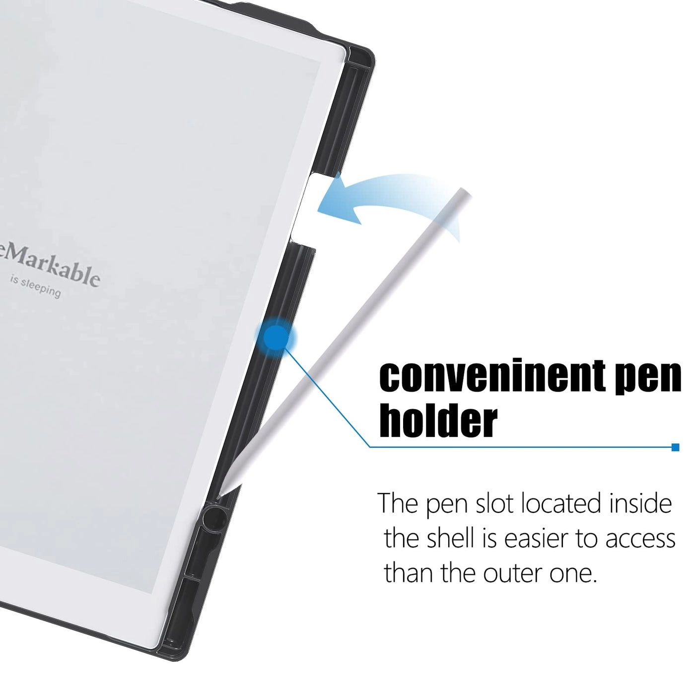 360 Rotating Folio Case with Built-in Pen Holder for Remarkable 2 10.3-inch (2020)