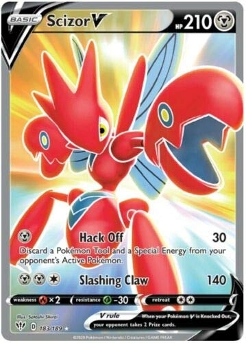 Pokémon Scizor V - 183/189 Full Art Darkness Ablaze
