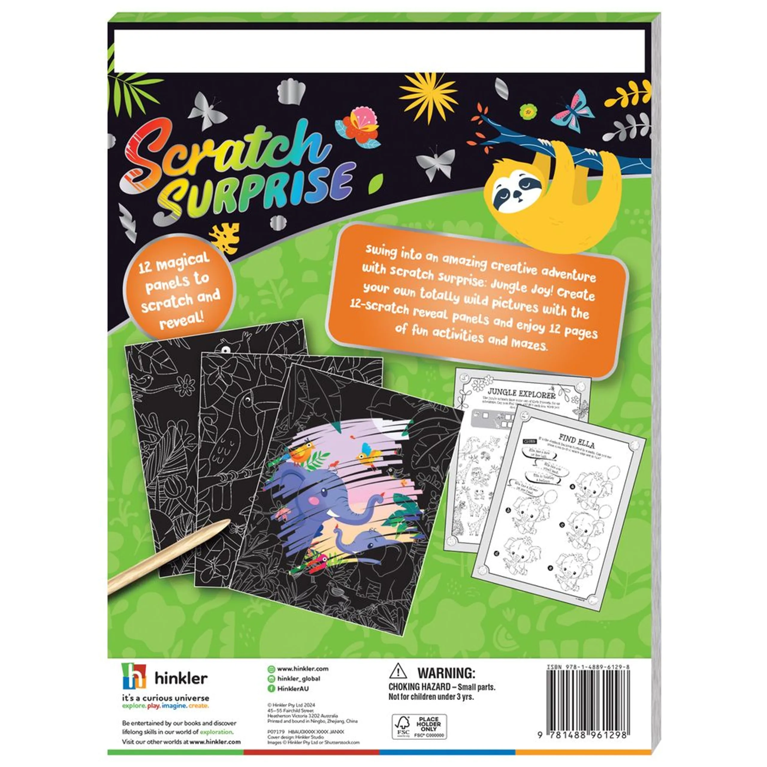 Scratch Surprise Art & Craft Activity Kit - Jungle Joy - 3+ years