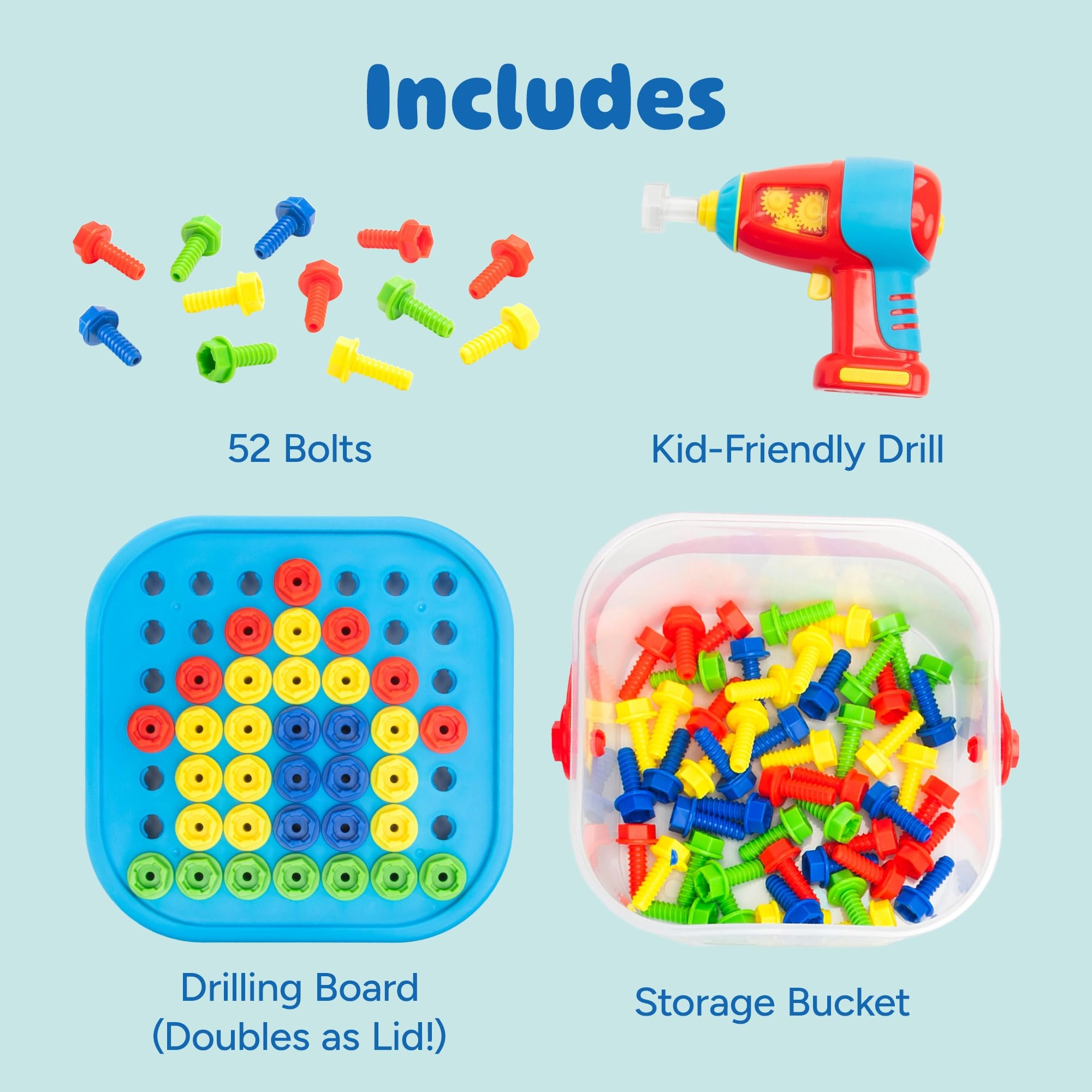 Design & Drill Bolt-It Bucket - 3–7 55 pieces