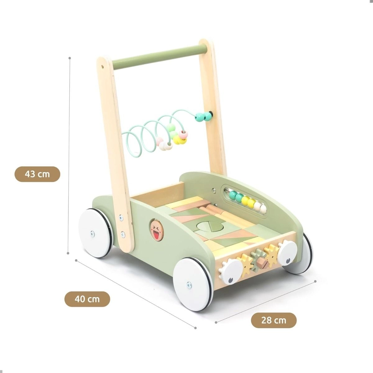 Enzo Wooden Baby Walker - 5-in-1 Activity Center