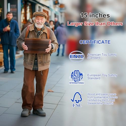 Backgammon Set - 15 Inch Wooden Folding