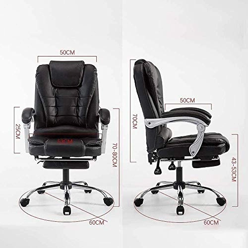 Desk Chair - PU Leather Brown High Back