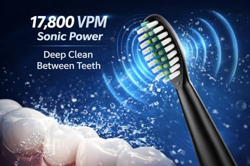 PBQSONICTB - 8 Replacement Brush Heads 5 Cleaning Modes IPX7 Waterproof
