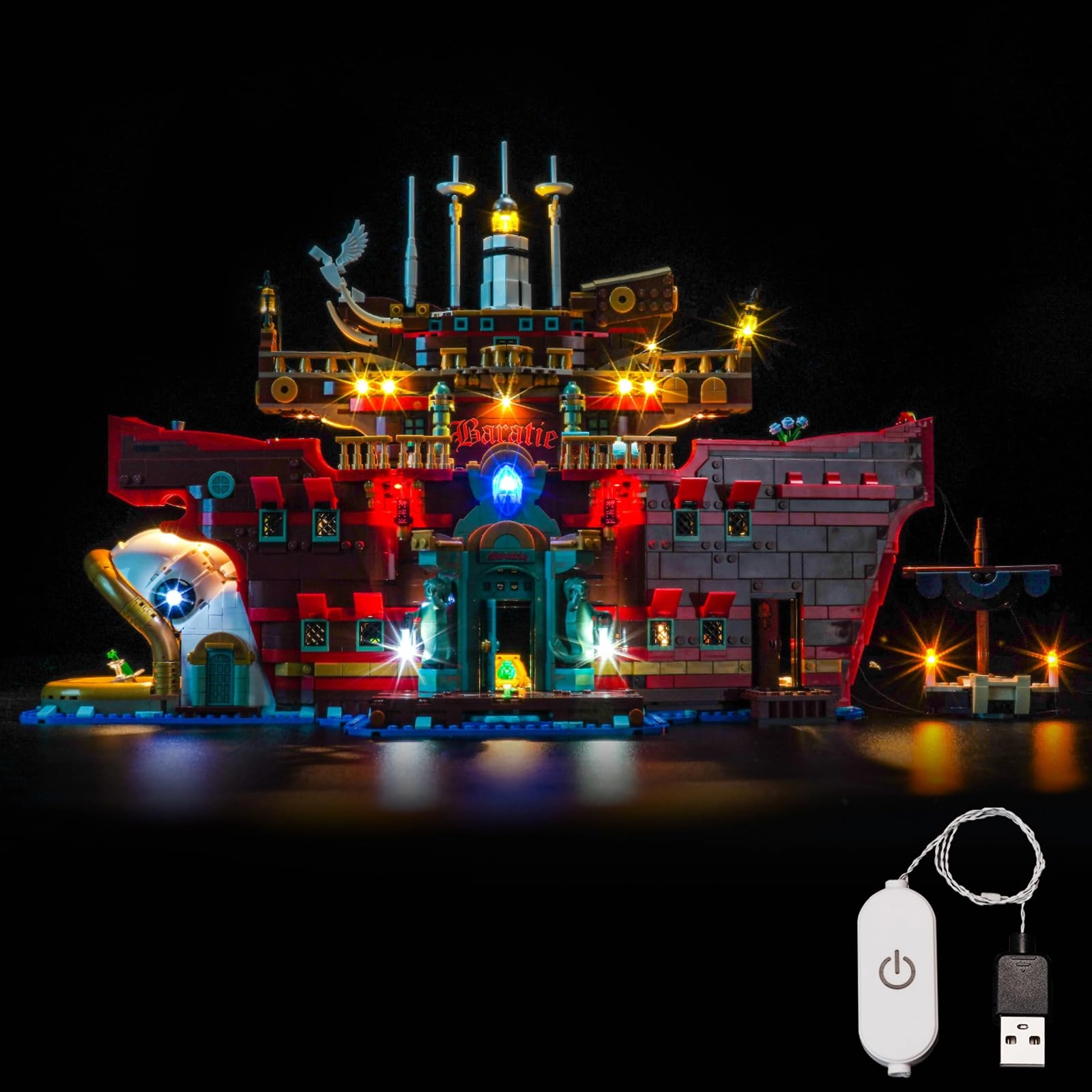 LocoLee Light kit for LEGO The Baratie Floating Restaurant 75640 - Plastic 1