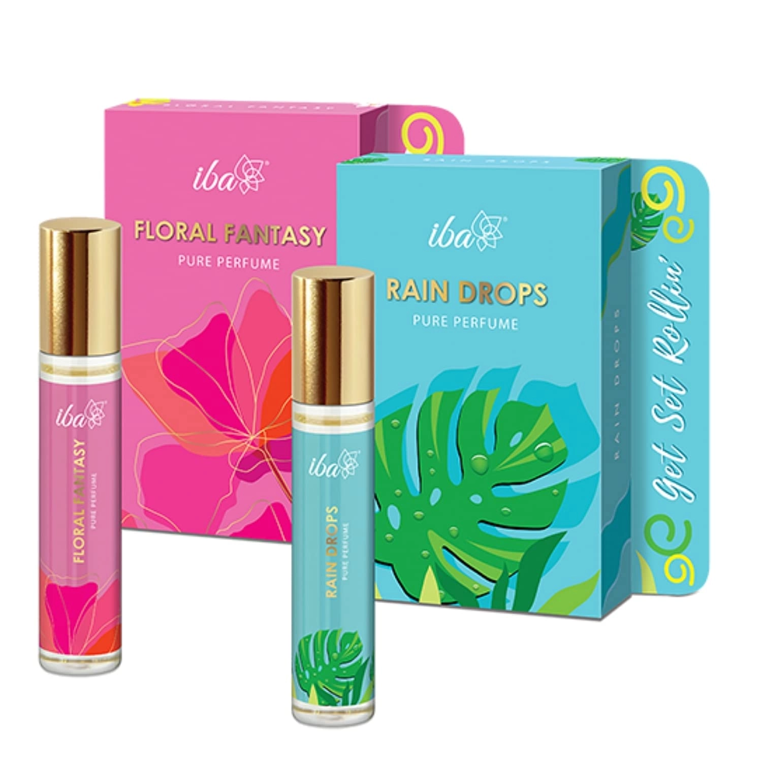 Ecotrail Personal Care Private Limited Rain Drops + Floral Fantasy - Pure Perfume 2 piece(s)