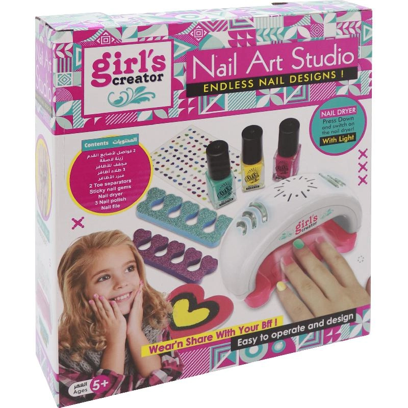 Girl's Creator Nail Art Studio Cosmetics & Fashion Activity Set - 5+ years