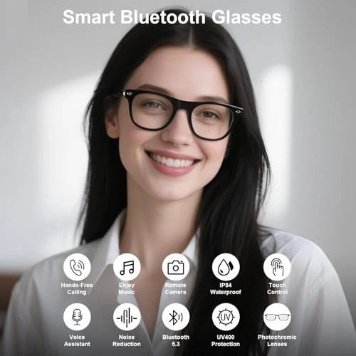 Smart Glasses - Auto-On/Off Bluetooth 5.3 UV400 Protection