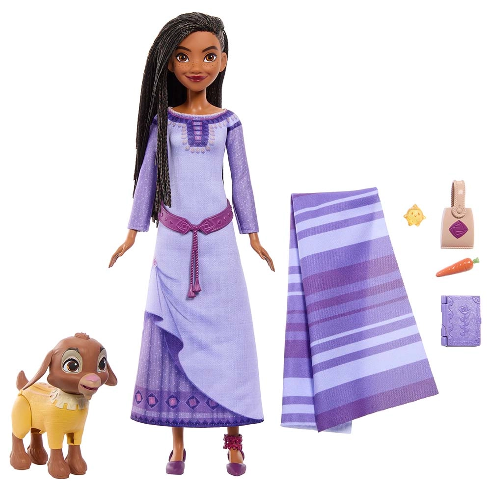 Disney Asha of Rosas Adventure Pack Doll - Posable Removable Fashion Ages 3+