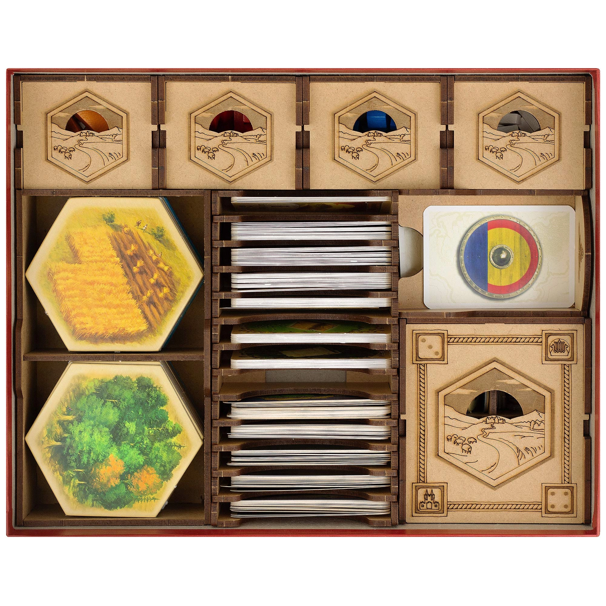 TowerRex Board Game Organizer - Storage Kit Compatible with Catan