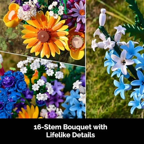 Sunflower Building Blocks Set - 1183PCS 16-Stem