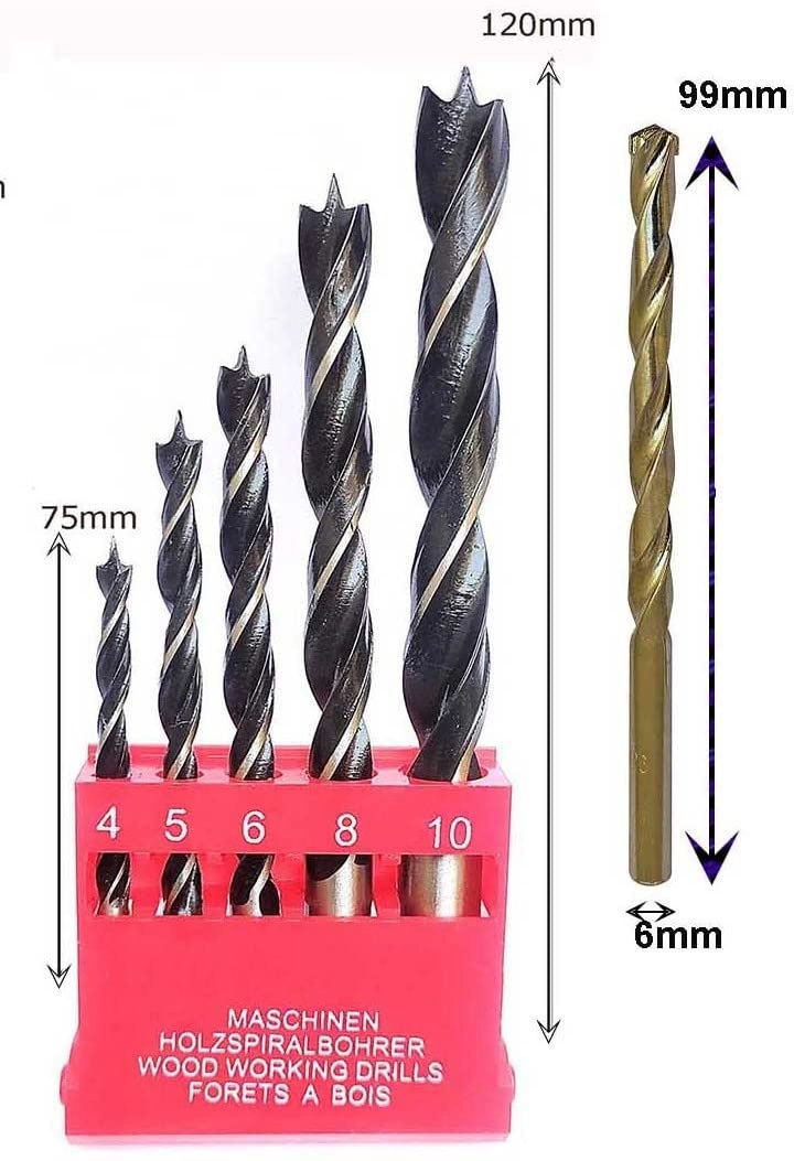 Reversible Drill - 500W 2600RPM + 6pc Hole Saw + 5pc Wood + 1pc Masonry Bit Set