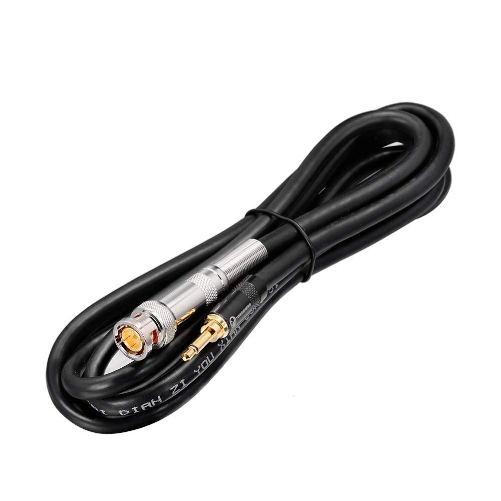 BNC Male to 3.5mm 1/8" Mono Male Plug Stereo Adapter - 6.5 Feet