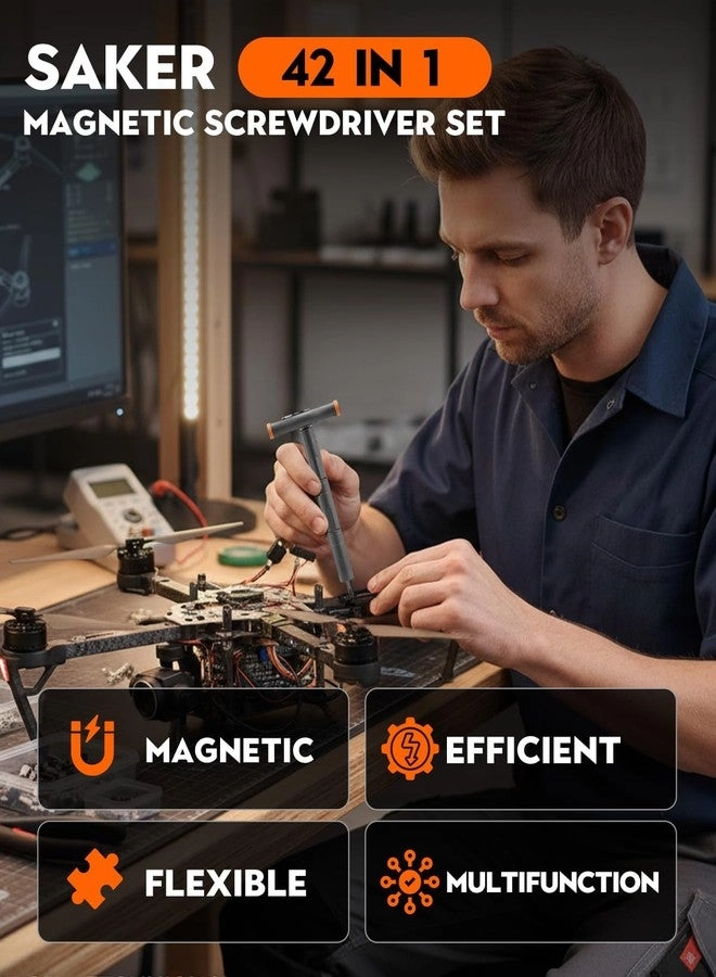 Magnetic Multi-Bit Screwdriver Set (42 Pcs)