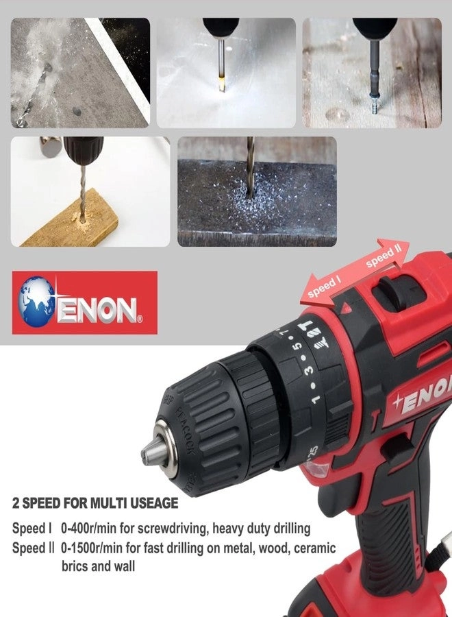 Cordless Impact Drill - 2x1.5Ah