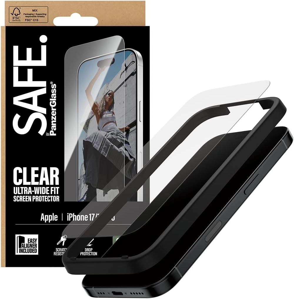 Clear Tempered Glass Screen Protector for iPhone 17 / iPhone 16 Pro