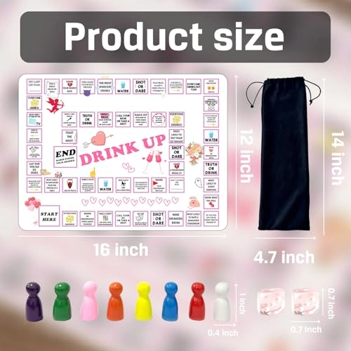 Galentines Party Drinking Game - 21 years and up 8 pieces