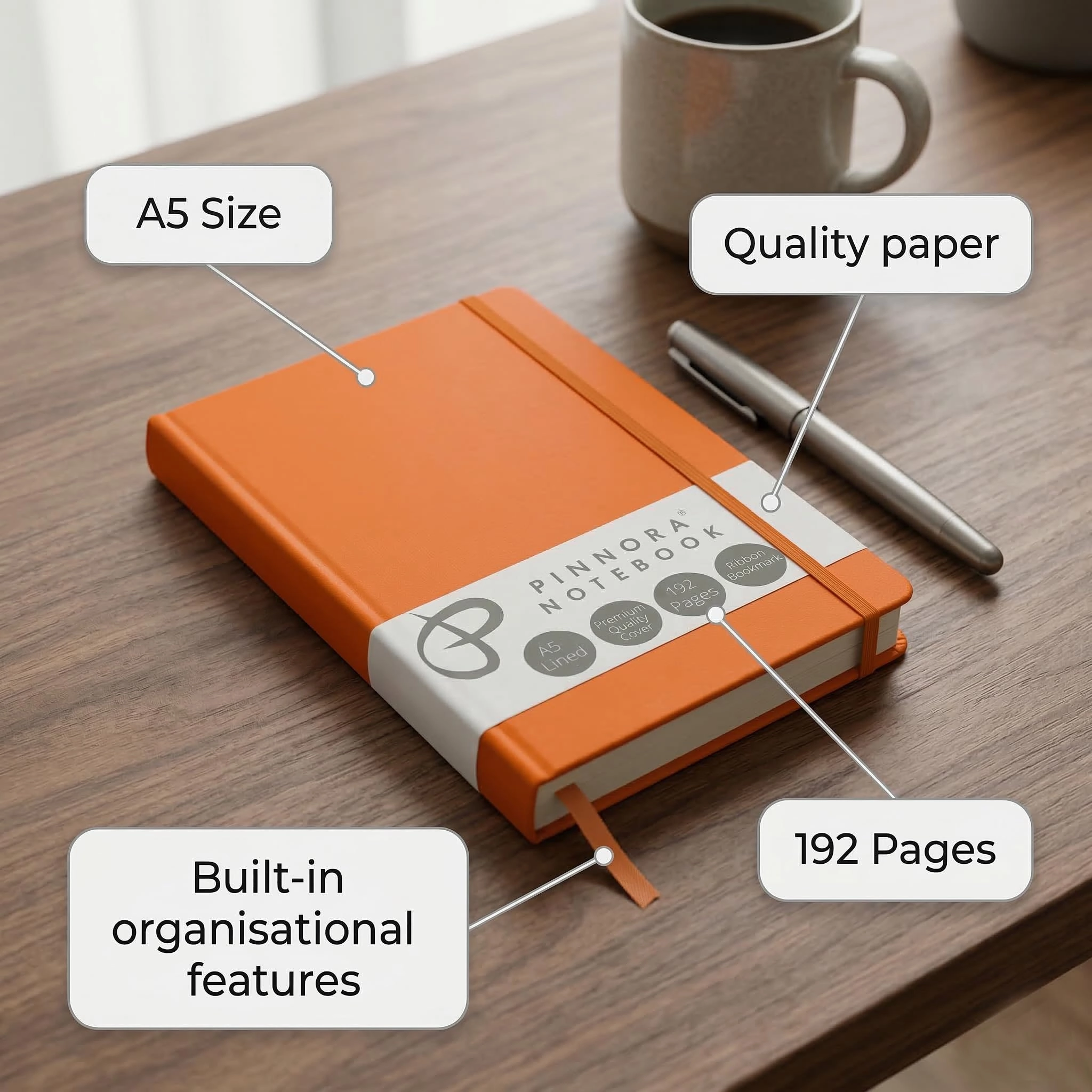 Everyday Journal Notebook A5 Hardcover - Lined 192 Pages