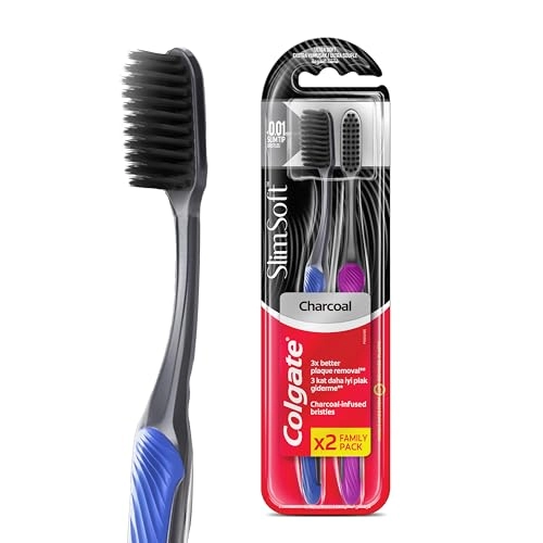 Slim Soft Toothbrush - Charcoal 2-Piece Pack