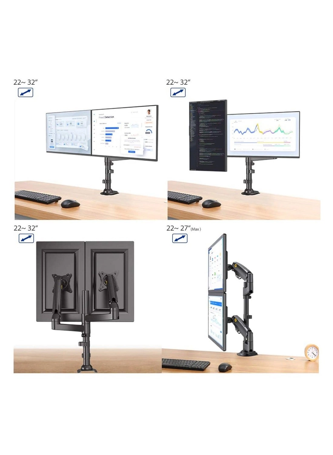 H180 - 2 monitors 32"