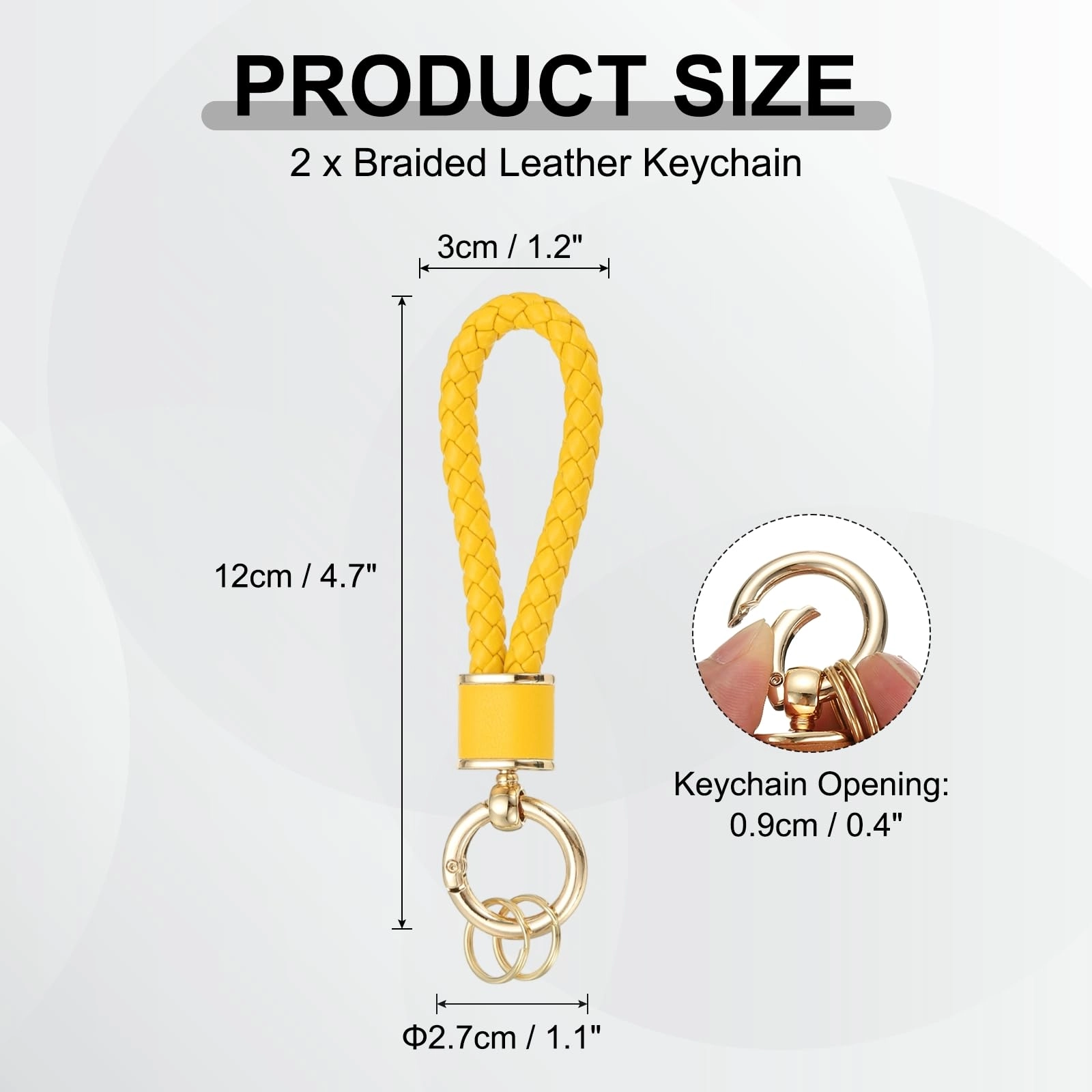 Braided Leather Keychain - Animal