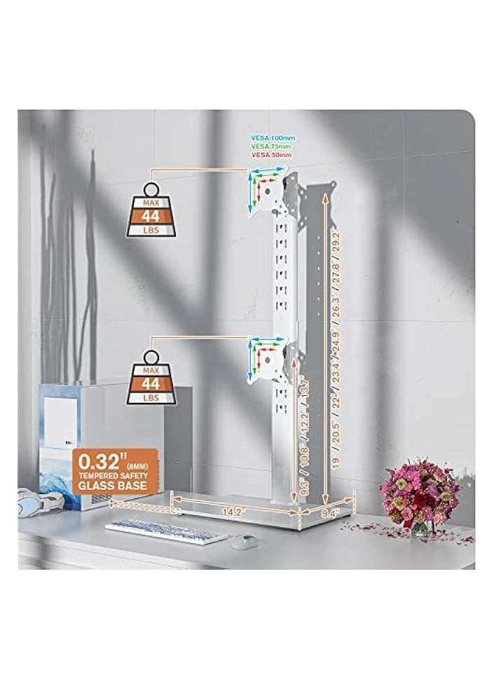 Dual Monitor Stand - 32 inch 75mm x 75mm 100mm x 100mm