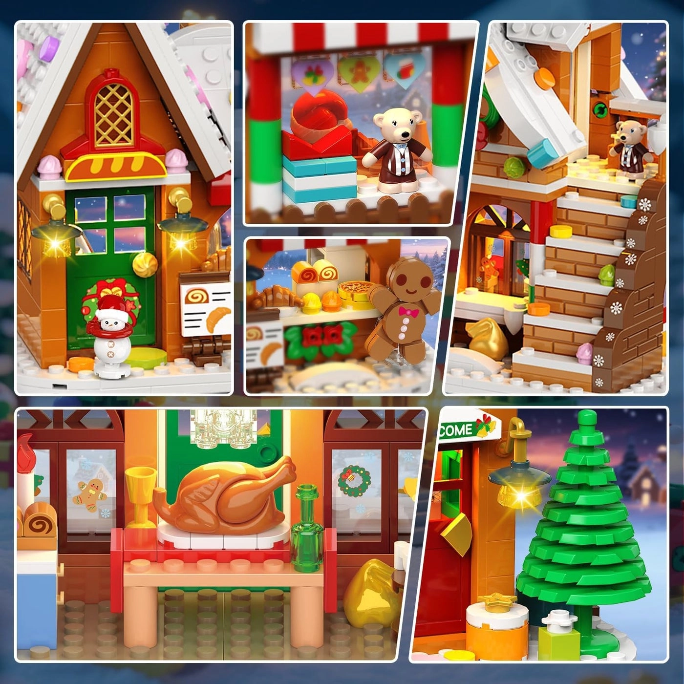 Christmas Gingerbread House - LED lights Ages 8+