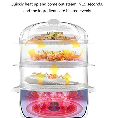 Household Electric Steamer - 3 layers (4 liters)