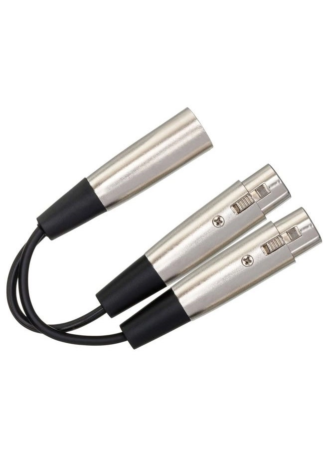 XLR3M to Dual XLR3F Y Cable 0.152m