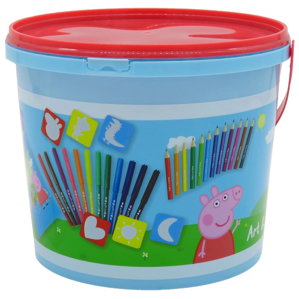 Art Set In Bucket - 46pcs watercolours felt-tip pens