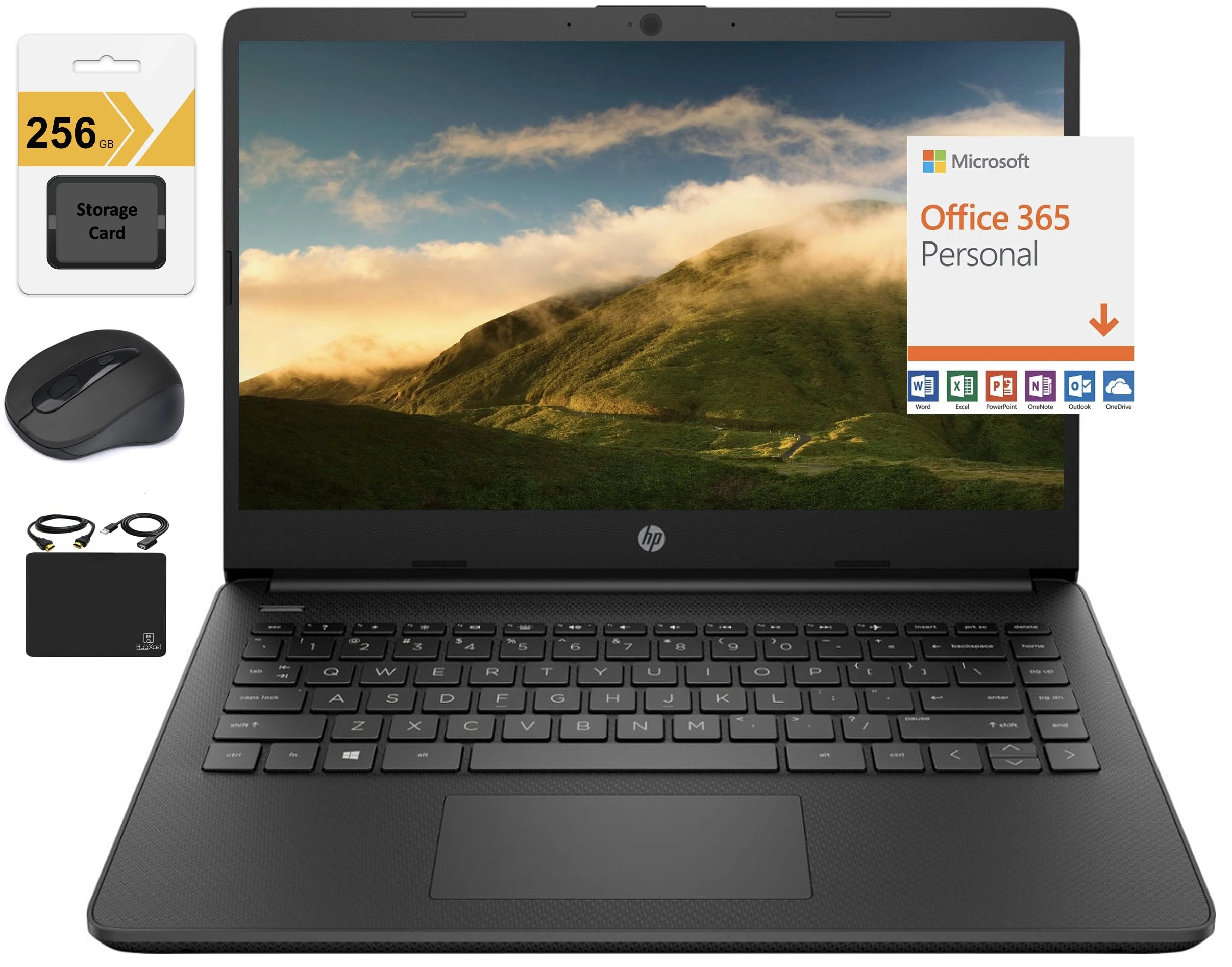 Newest 14 Inch Laptop - 14'' Celeron N4120 16GB DDR4 320GB (64GB eMMC+256GB Card)