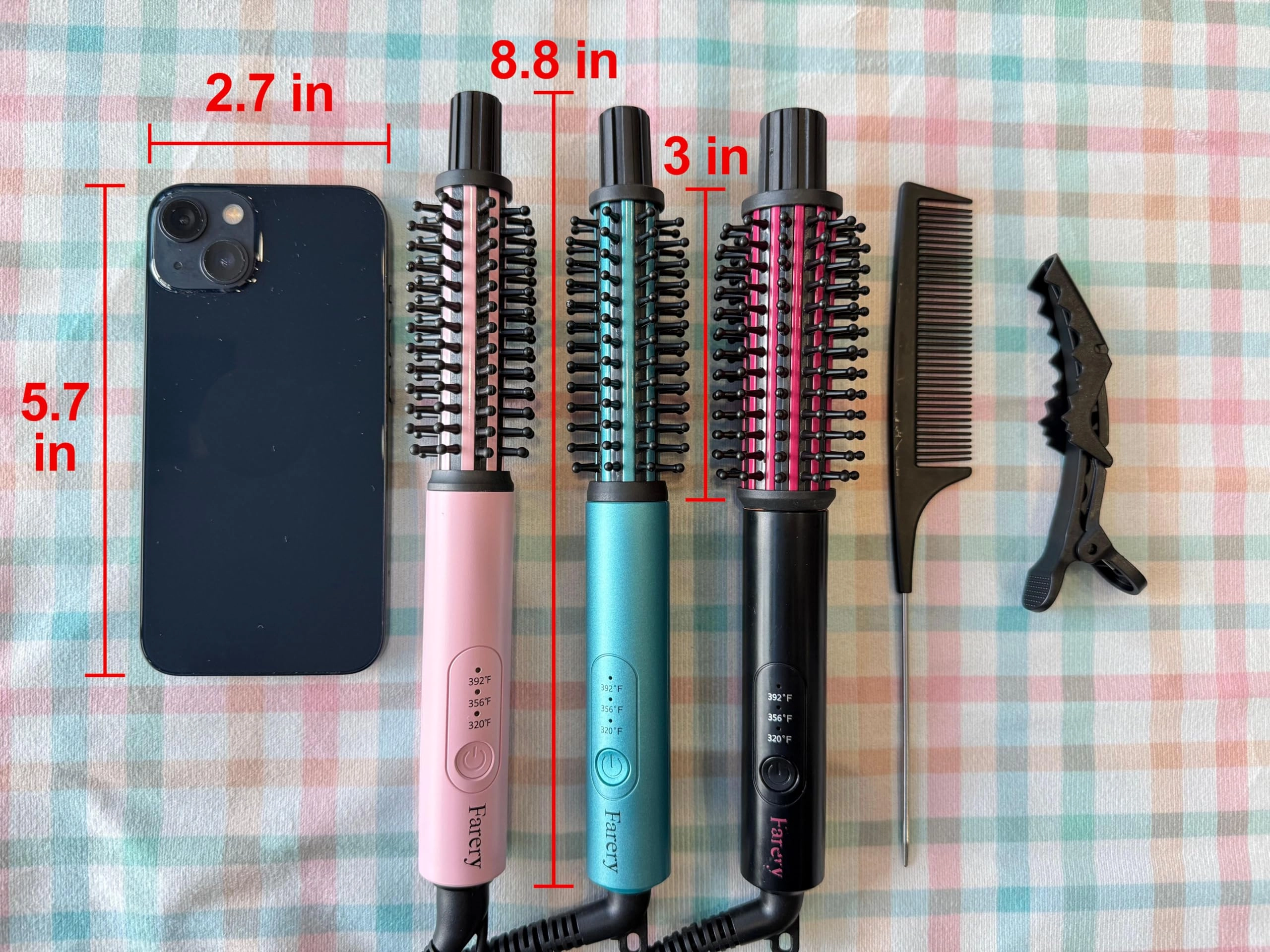 Mini Thermal Brush - 1 inch 3 Temperature Adjustable Dual Voltage