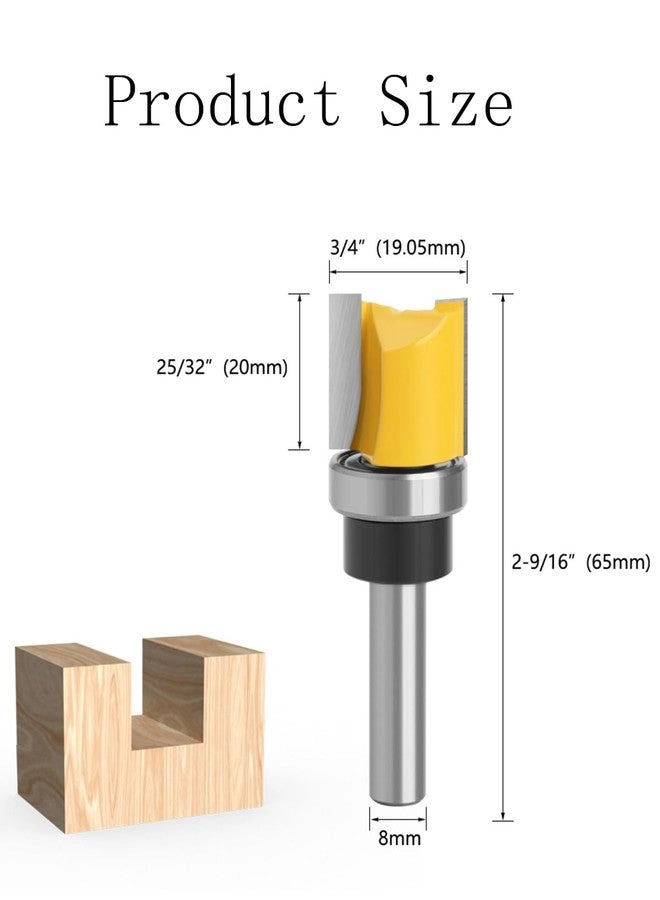 Flush Trim Router Bit - 8x3/4x20