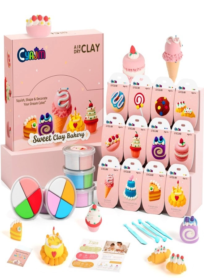 CyAJM Air Dry Clay Kit - 12 Boxes Ultra Light Sculpting Tools & Tutorials