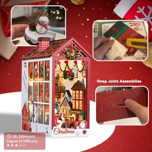 DIY Dollhouse Booknook - Merry Christmas 1:30