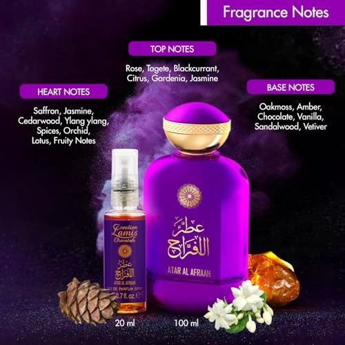 Atar AL Afraah - 20ml + Jawharat AL Afraah - 20ml + Oud AL Mlouk - 20ml + Alhob Quloh - 20ml