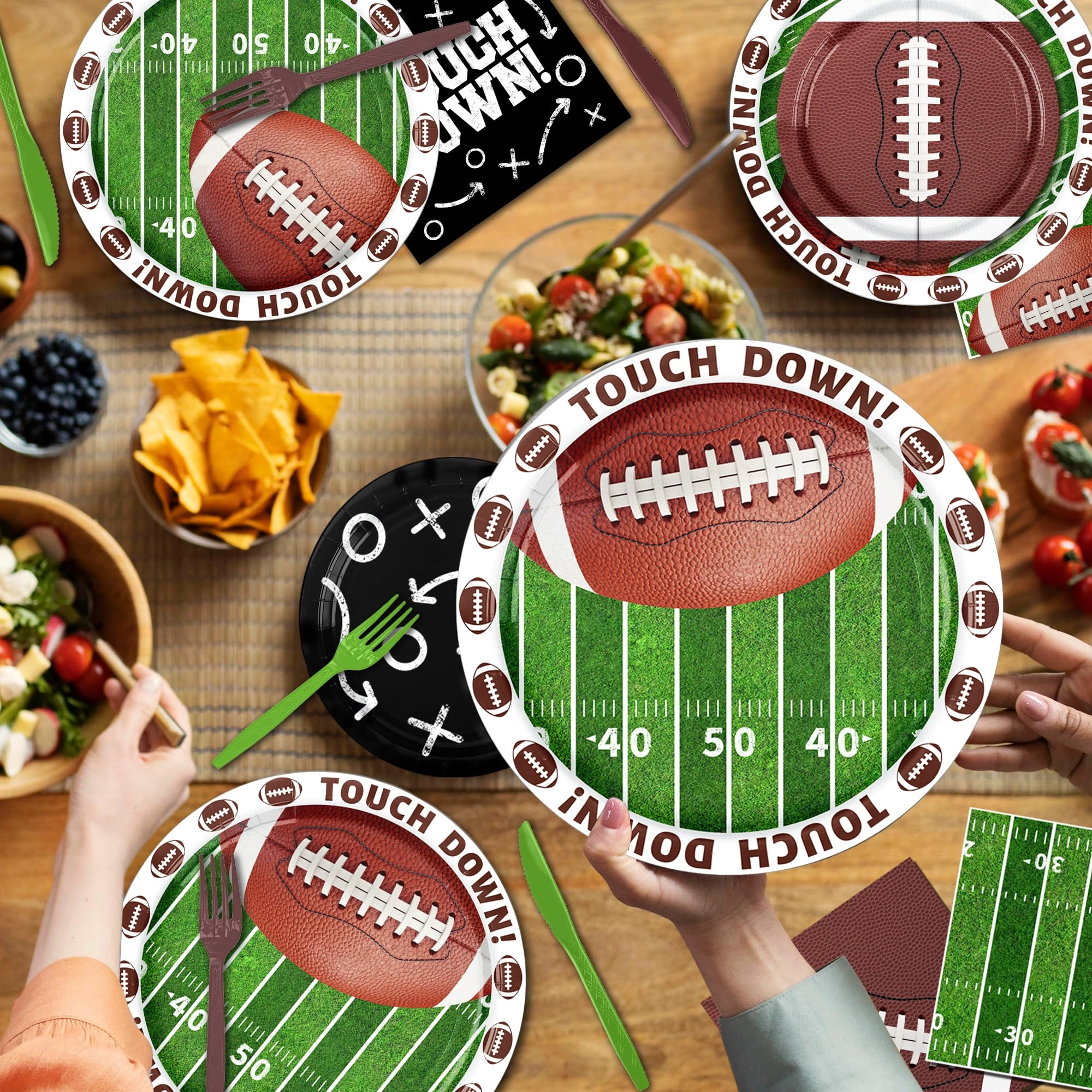 Football Party Decorations Tableware - 168pcs
