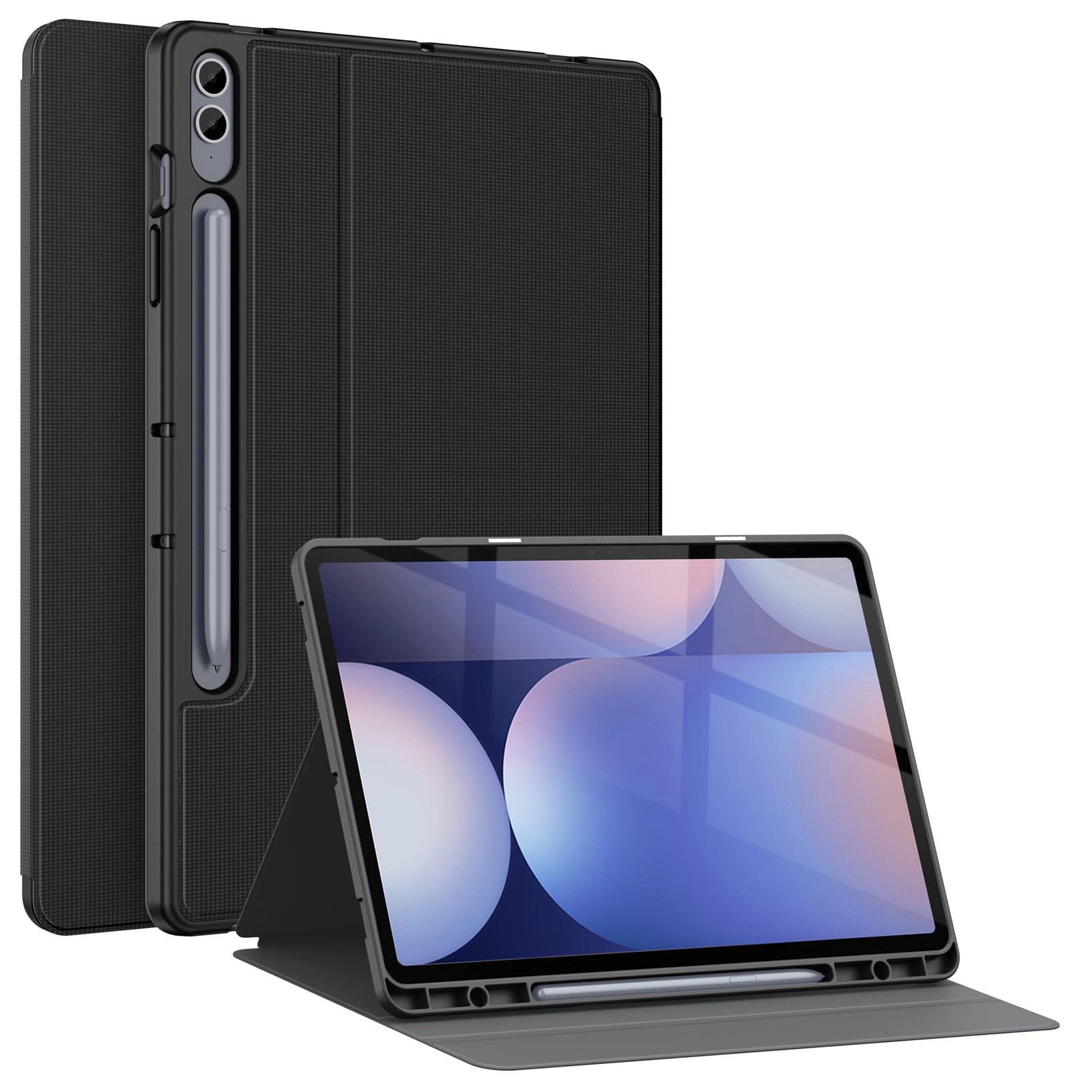 Akzun Trading Smart Folio Stand Case with S Pen Holder for Galaxy Tab S9 FE+/S9+ 12.4-inch