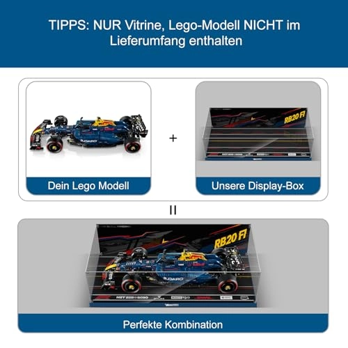 Acrylic Display Case for LEGO Oracle Red Bull Racing RB20 F1 Racing Car 42206