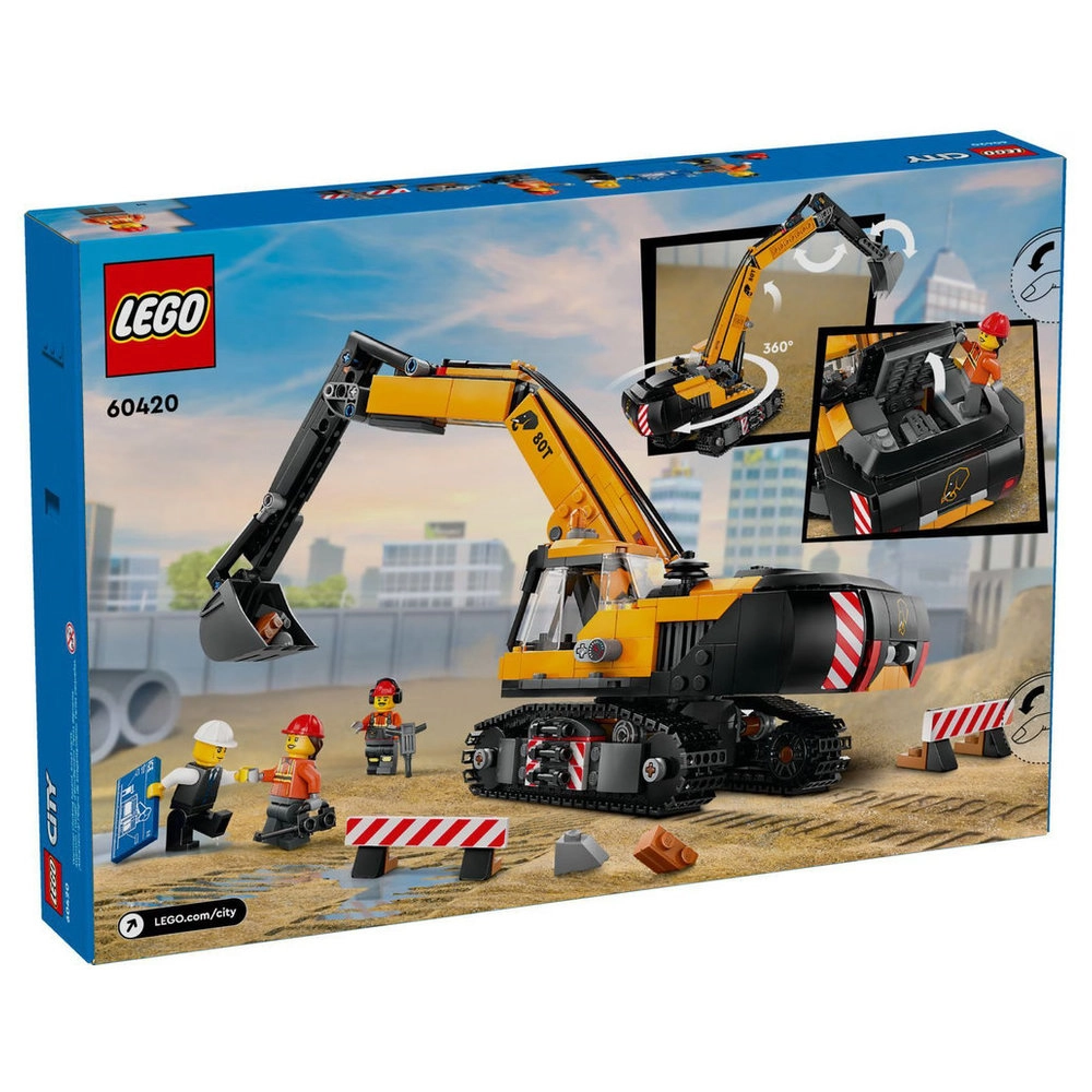 LEGO Construction Excavator - Yellow Ages 8+