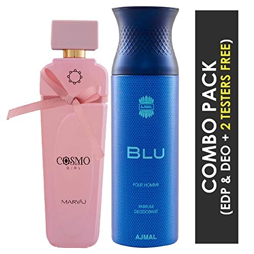 Cosmo Girl Eau De Parfum - 100ml + Blu Homme Deodorant - 200ml