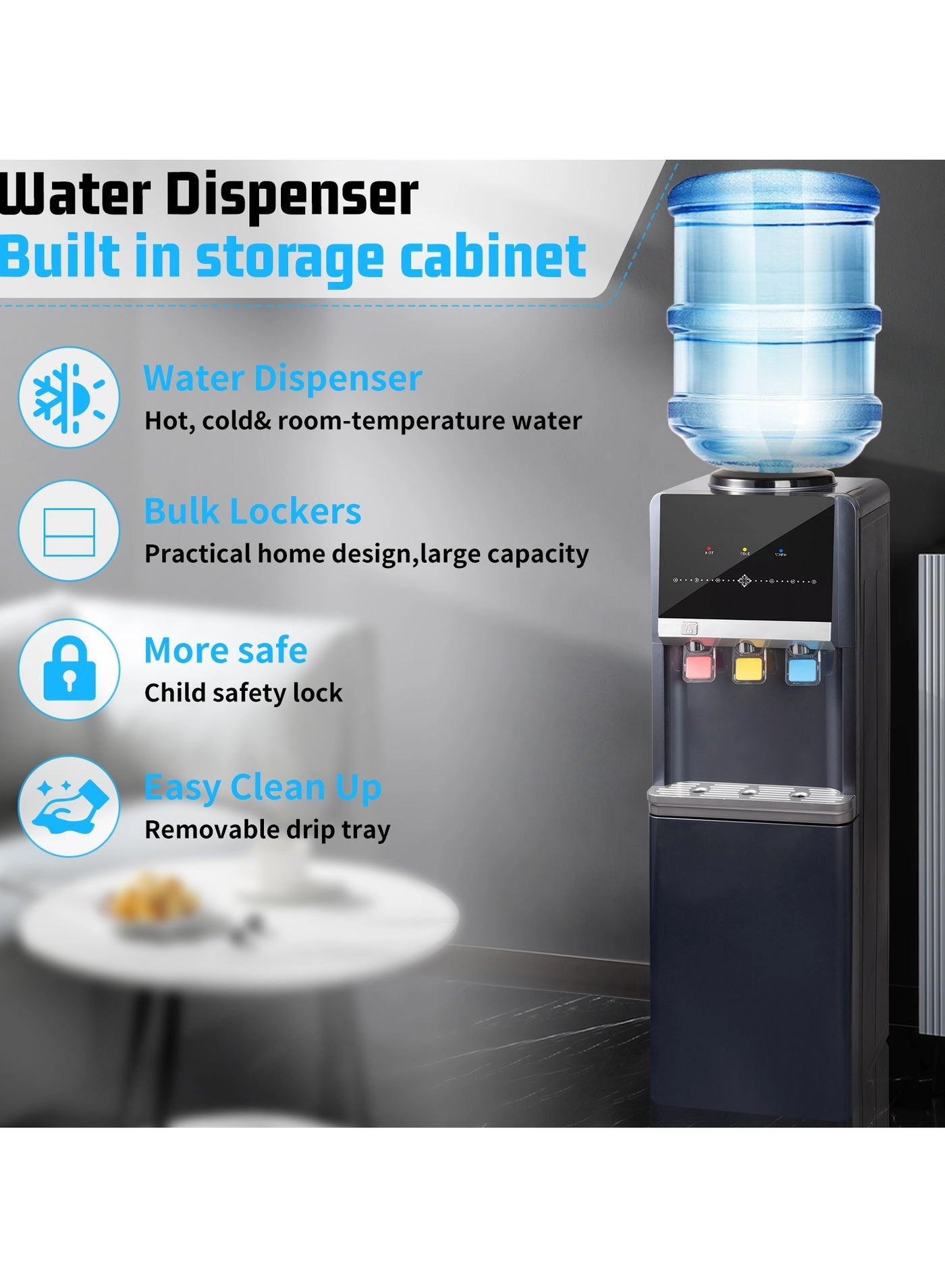 Freestanding Top Loading Bottled Water Dispenser - 3 L