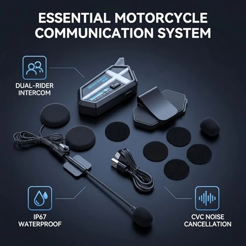 Motorcycle Helmet Headset - Bluetooth 5.4 In Ear