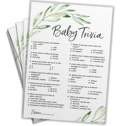 AllNeedz Baby Shower Game Cards - 15pcs