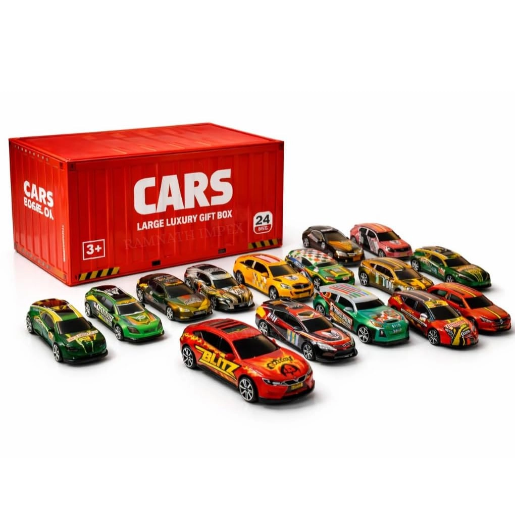 Pull Back Car Container Set - 1:64 24pcs