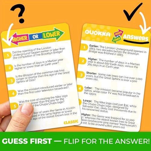 Higher or Lower - 4xSet Card Game